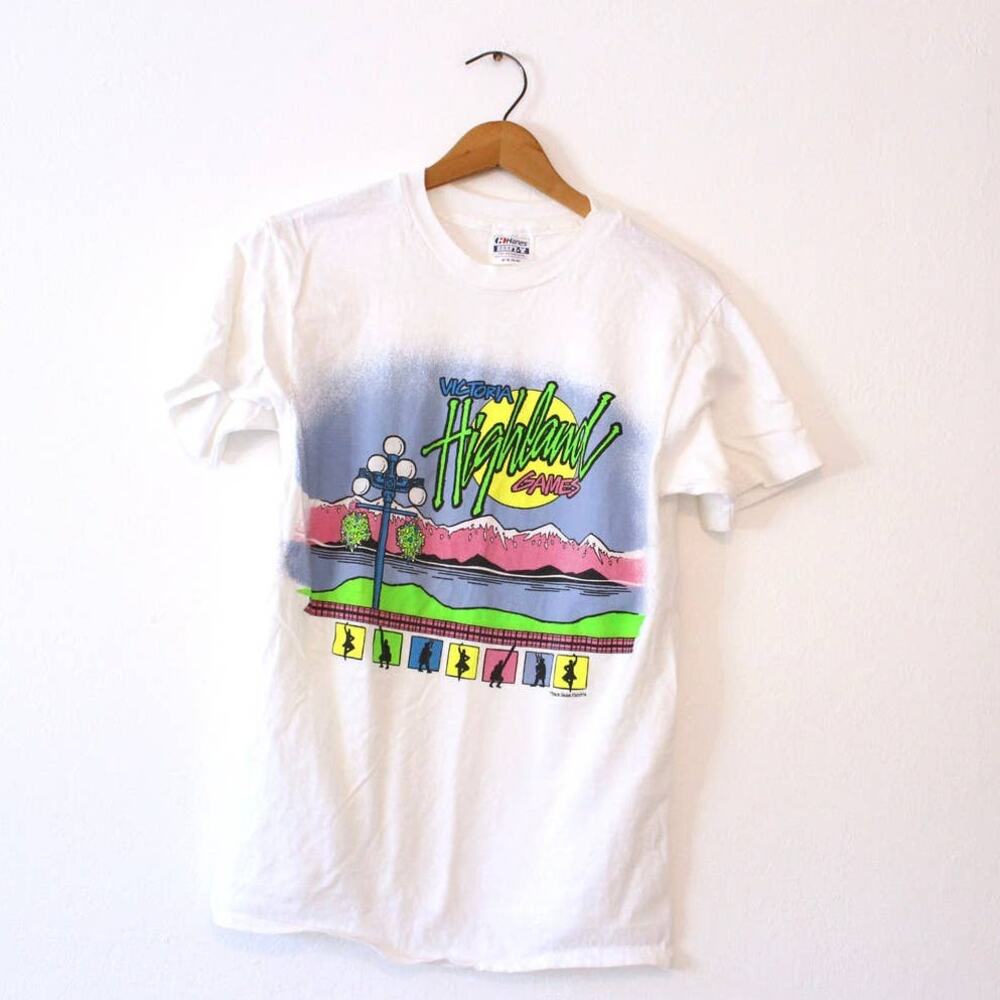 Vintage Victoria Highland Games Canada T Shirt Medium